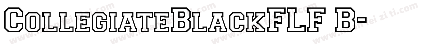 CollegiateBlackFLF B字体转换